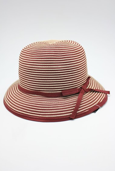 Mayorista Hologramme Paris - Sailor striped polyester hat with adjustable waist drawstring