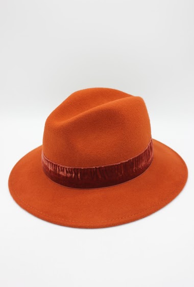 Großhändler Hologramme Paris - Hat in pure Italian wool with velvet ribbon