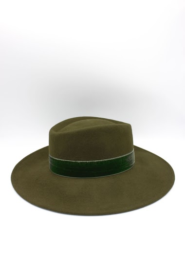 Mayorista Hologramme Paris - Italian Hat with velvet ribbon in pure Wool