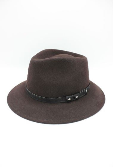Italian Hat in pure wool with black belt
