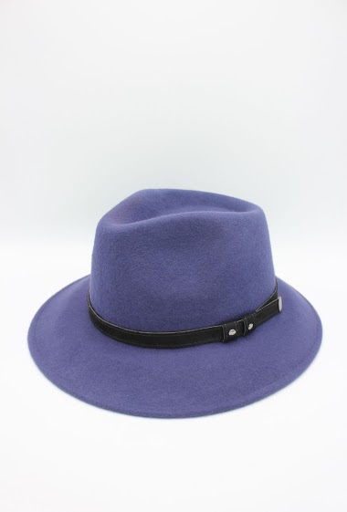 Großhändler Hologramme Paris - Italian Hat in pure wool with black belt