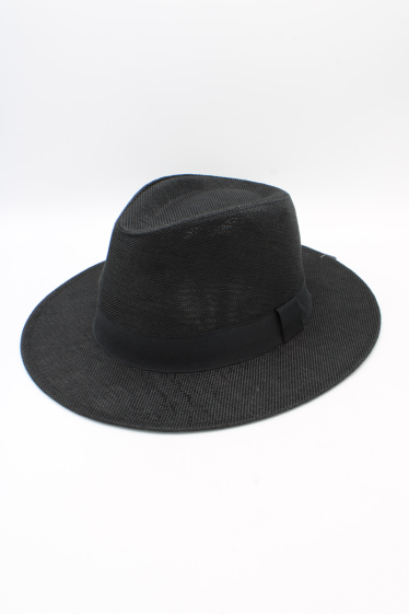 Wholesaler Hologramme Paris - Wide Grosgrain Polyester Hat Black