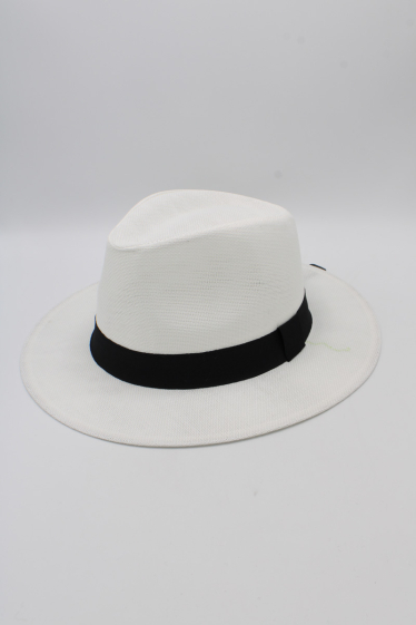 Wholesaler Hologramme Paris - Wide Grosgrain Polyester Hat Black