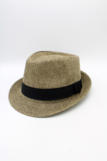 Großhändler Hologramme Paris - Schwarzer Hut aus Ripsband-Polyester mit kleiner Krempe