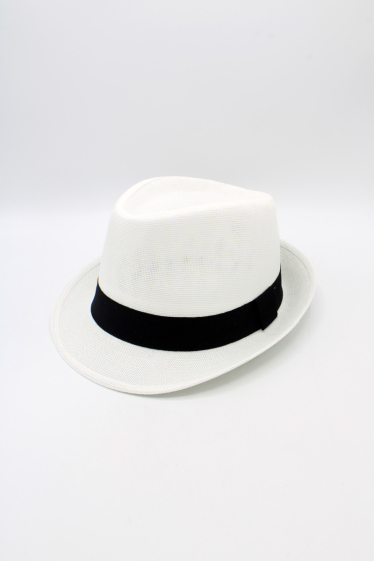 Mayorista Hologramme Paris - Sombrero de ala pequeña de poliéster grosgrain negro