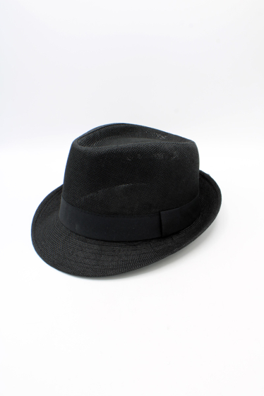 Mayorista Hologramme Paris - Sombrero de ala pequeña de poliéster grosgrain negro