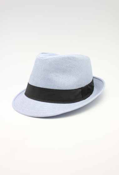 Großhändler Hologramme Paris - Schwarzer Grosgrain-Hut mit kleiner Krempe