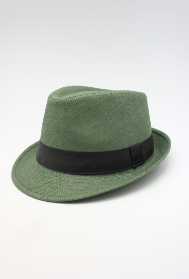 Wholesaler Hologramme Paris - Plain paper hat with small brim Gros Grain Black