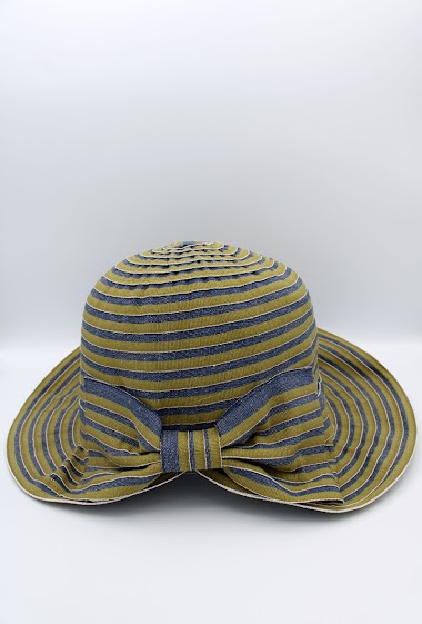 Großhändler Hologramme Paris - Sailor striped polyester hat with adjustable waist drawstring