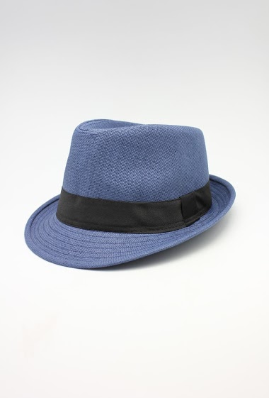 Wholesaler Hologramme Paris - Plain paper Hats with small brim Gros Grain Black