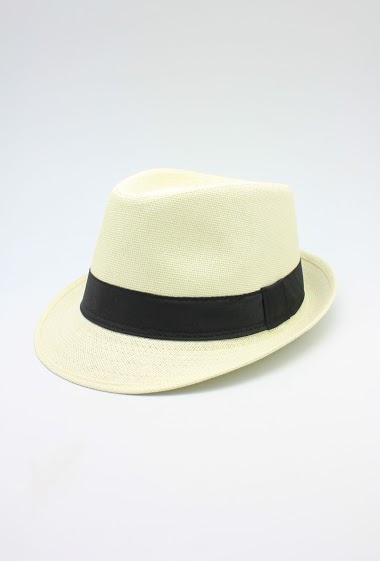 Mayorista Hologramme Paris - Plain paper Hats with small brim Gros Grain Black
