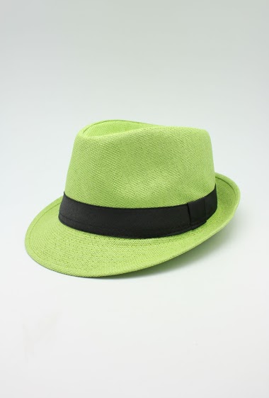 Wholesaler Hologramme Paris - Plain paper Hats with small brim Gros Grain Black