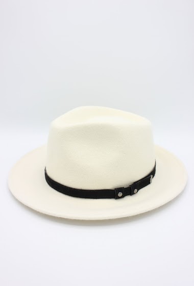 Wholesaler Hologramme Paris - Italian fedora in classic pure wool with black belt