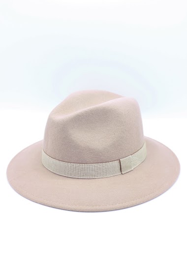 Großhändler Hologramme Paris - Italian fedora in classic pure wool with ribbon