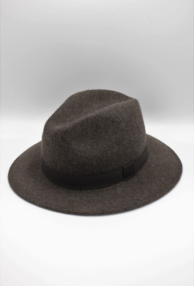 Wholesaler Hologramme Paris - Italian fedora in classic heather wool with ribbon