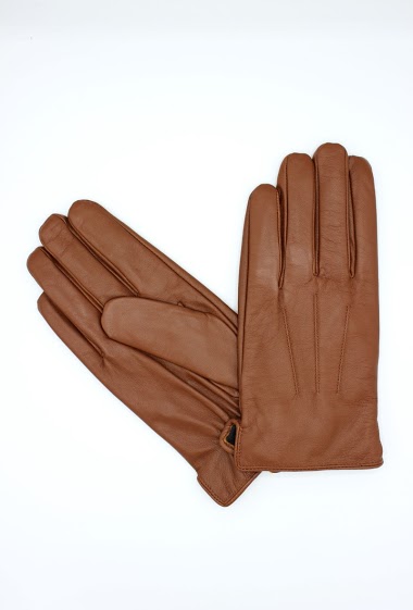 Mayorista Hologramme Paris - Leather GLOVES with fleece lining for Men