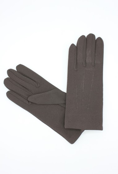 Großhändler Hologramme Paris - Brown polyamide gloves