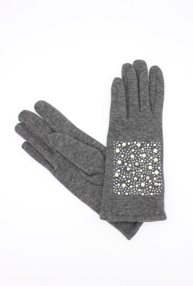Mayorista Hologramme Paris - Polyester gloves with pearls