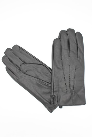 Wholesaler Hologramme Paris - Fleece lined faux leather gloves