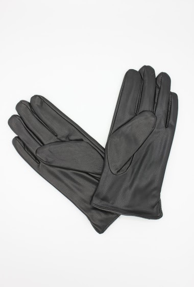 Wholesaler Hologramme Paris - Fleece lined faux leather gloves