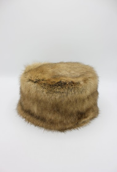 Mayorista Hologramme Paris - Toque hat with non-animal fur, straight shape Portugal