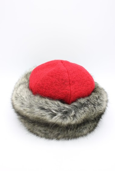 Mayorista Hologramme Paris - Wool hat with non-animal fur Portugal
