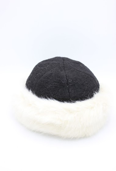 Mayorista Hologramme Paris - Wool hat with non-animal fur Portugal