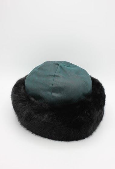 Mayorista Hologramme Paris - Toque in water-repellent biker fabric with synthetic fur Portugal