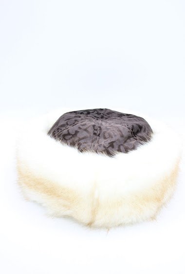 Mayorista Hologramme Paris - Water-repellent cotton velvet hat with non-animal fur Portugal