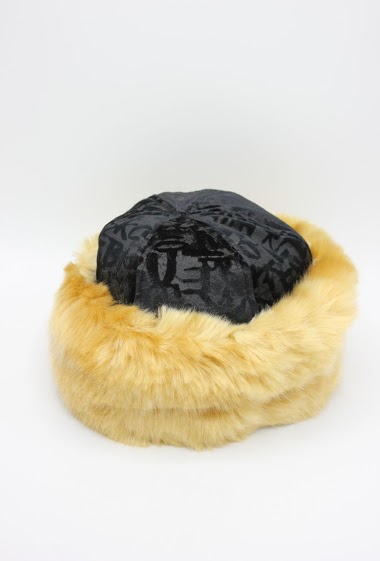 Mayorista Hologramme Paris - Water-repellent cotton velvet hat with synthetic fur Portugal