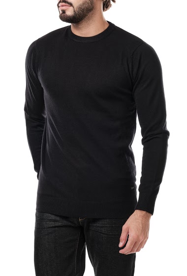 Grossiste Hopenlife - Pull fine maille uni col rond  homme