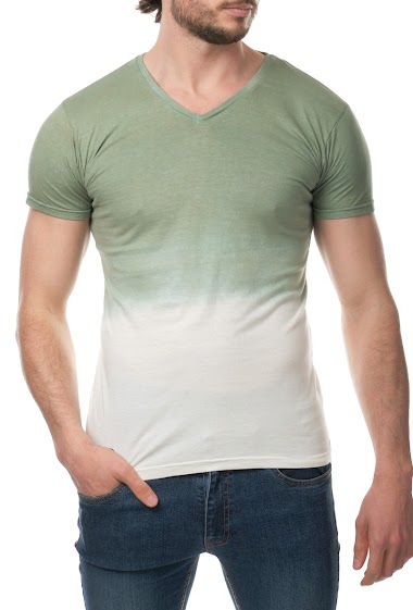 Wholesaler Hopenlife - Men's tye and die short-sleeved V-neck t-shirt