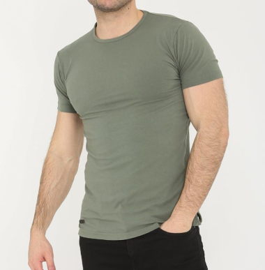 Wholesaler Hopenlife - Men's plain short-sleeved round-neck t-shirt