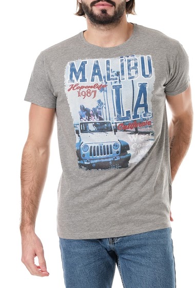 Grossiste Hopenlife - T-shirt manches courtes col rond imprimé homme