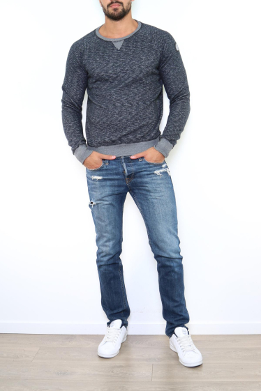 Grossiste Hopenlife - Pull molleton col rond sweat homme