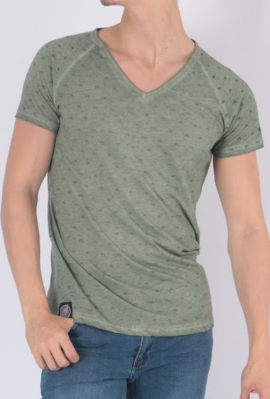 Wholesaler Hopenlife - Men's short-sleeved printed V-neck T-shirt