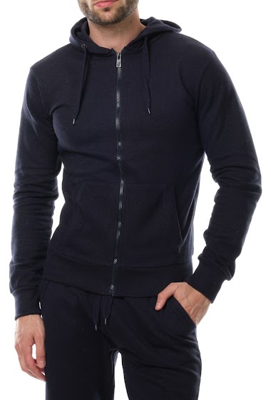 Wholesaler Hopenlife - Fleece vest with hooded pique knit sweatshirt for men
