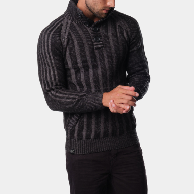 Grossiste Hopenlife - Pull maille col montant homme