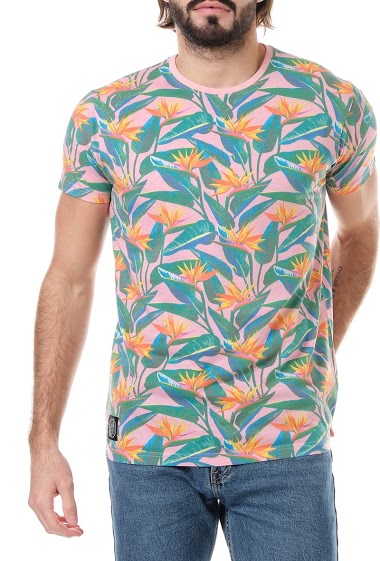 Grossiste Hopenlife - T-shirt manches courtes col rond imprimé homme