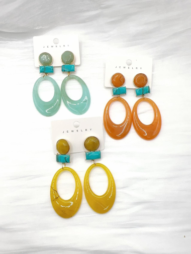 Wholesaler H&T Bijoux - acrylic and metal earrings