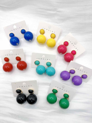 Wholesaler H&T Bijoux - acrylic and metal earrings