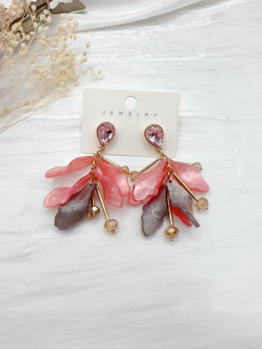 Wholesaler H&T Bijoux - Acrylic resin and metal earrings