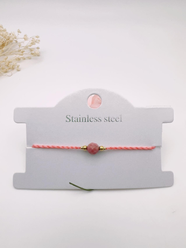 Wholesaler H&T Bijoux - adjustable string bracelet with a stone.