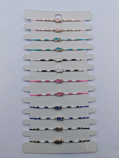 Grossiste H&T Bijoux - Bracelet ficelle ajustable.