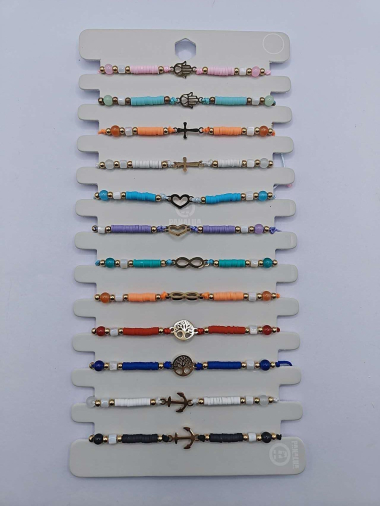 Grossiste H&T Bijoux - Bracelet ficelle ajustable.