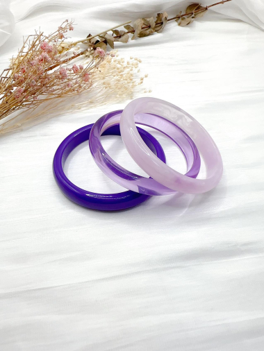 Wholesaler H&T Bijoux - Acrylic resin bangle bracelet