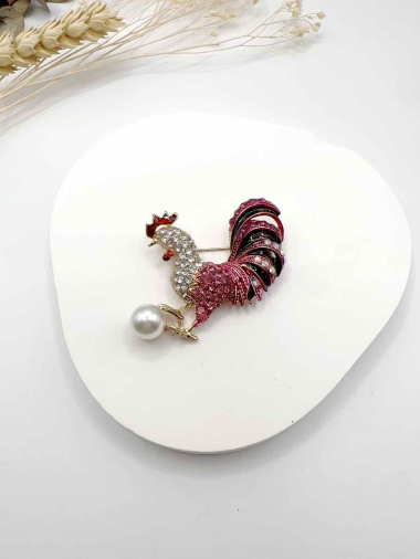 Wholesaler H&T Bijoux - Fancy rooster brooch