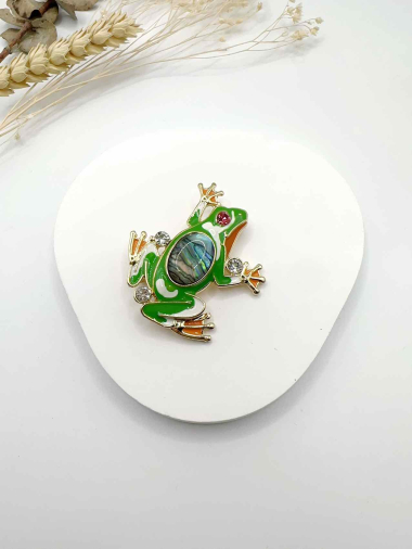 Grossiste H&T Bijoux - Broche grenouille