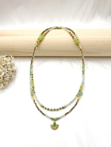 Wholesaler H&T Bijoux - Steel stone necklace