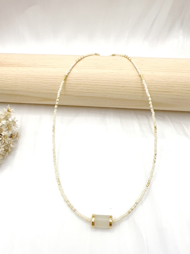 Wholesaler H&T Bijoux - Steel stone necklace
